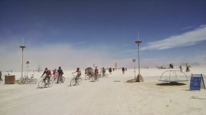 Biking at Burning Man 2014 )'(